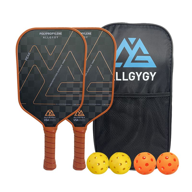 Juego de paletas de Pickleball de fibra de carbono de 18 quilates